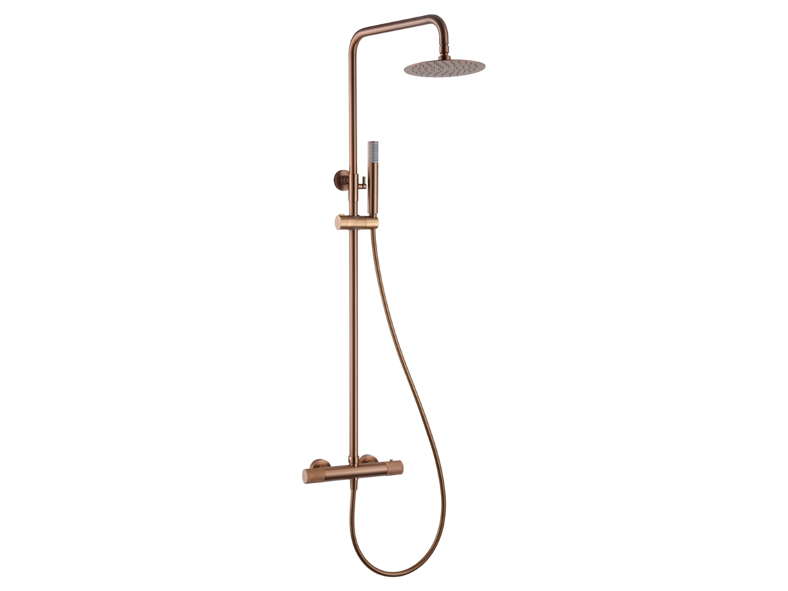Coluna de Duche Extensível Cor Ouro Rosa Escovado Termostático MICE COLLECTION