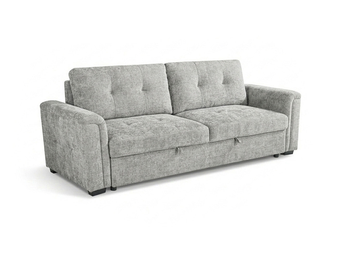 Sofá-cama Belux Cinza 235 Cm, Cinza
