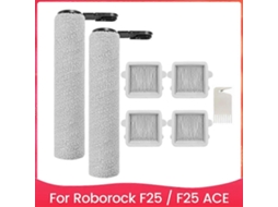 Replacement Accessories Kit For F25 / F25 Vacuum Cleaner, Include 2 Roller Brush And 4 Filters