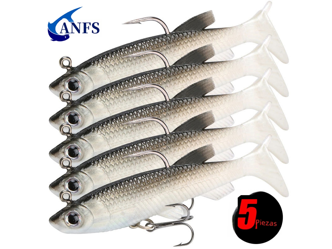 Conjunto de 5 Iscas Macias MDUG, 8cm/2,8 polegadas