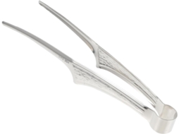 Pinça Para Bife Cabilock Em Aço Inoxidável Prateado, Com Cabo Confortável E Resistente Ao Calor, Ideal Para Churrascos