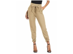 2026 pantalones Casuales de Talle Alto para Mujer Con Bolsillos de Nudo Bow para Trabajo