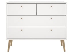 Cómoda com 2+2 Gavetas TVILUM Braga Branco (LAP 98.7 x 81.7 x 39.1 cm)