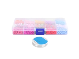 Kit de Contas de Artefatos Diy para Pulseiras e Colares com Fio Elástico e Caixa