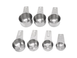 Conjunto De Copos Medição Aço Inoxidável, Assentamento Empilhável 7 Peças, Ferramenta Cozinha Metal