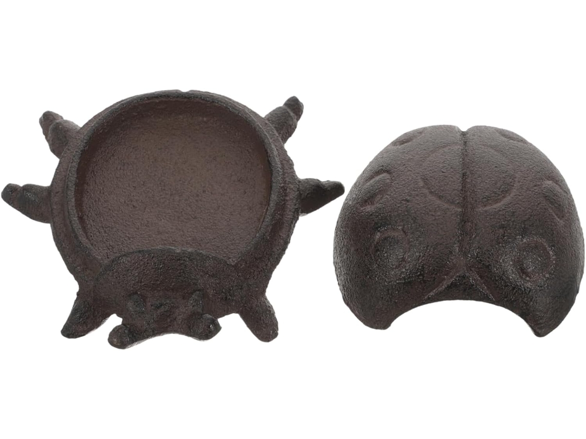 Porta-chaves Decorativo Em Ferro Fundido Com Formato De Joaninha, Ideal Para Uso Externo, Seguro E Resistente. Pode Ser Montado Na Parede.