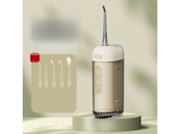 Irrigador Oral Portátil Sem Fios, Com 4 Modos Ipx7 Recarregável Com 5 Bicos De Jato Para O Cuidado Aparelhos Ortodônticos Bege Hexinyigjly