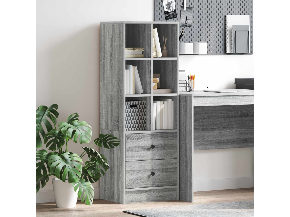 Vidaxl Buffê Com Gaveta Cinza Sonoma 45,5 X 34 X 127 Cm