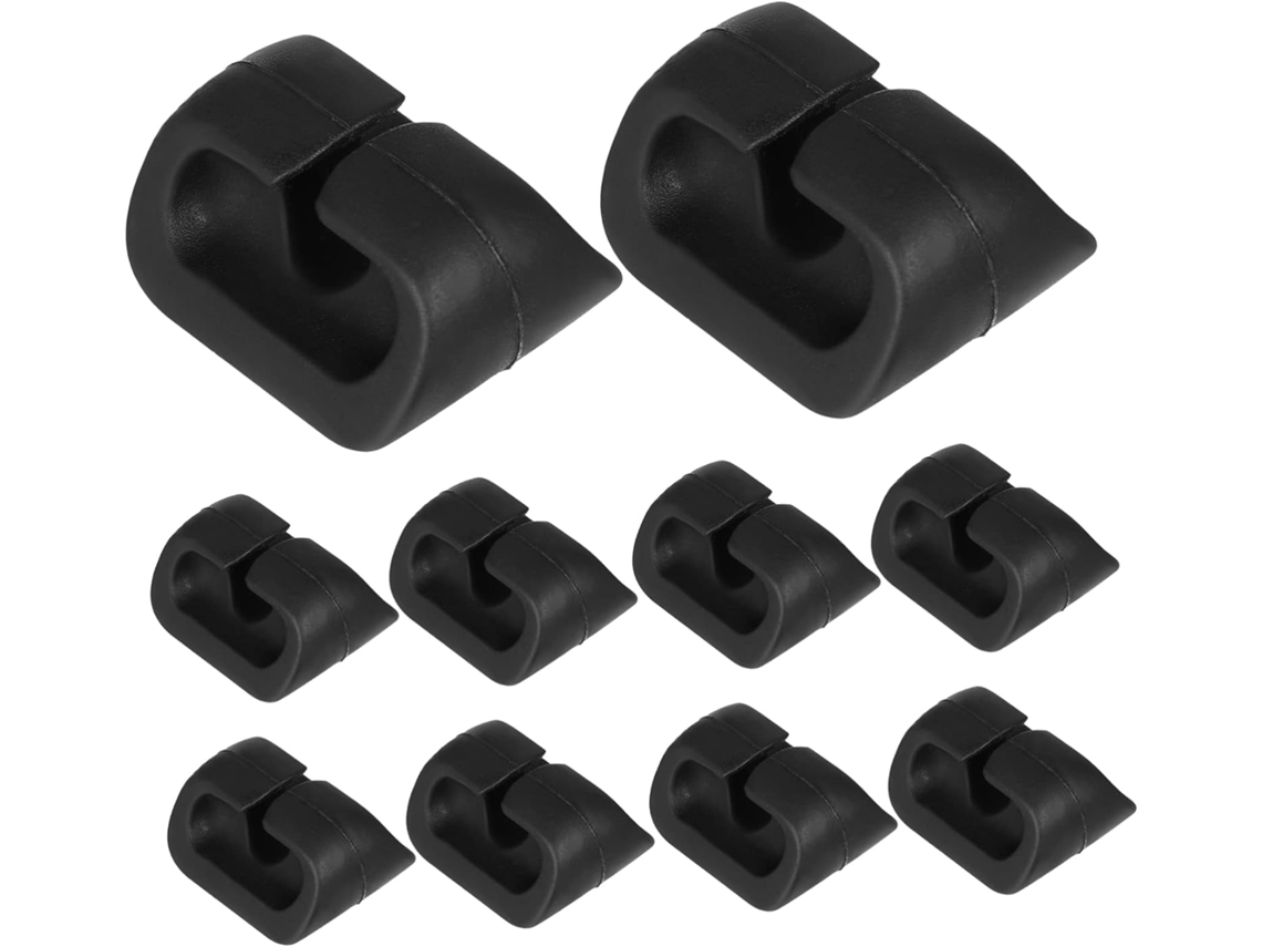 Conjunto De 12 Abraçadeiras Adesivas Para Cabos, Clipes De Suporte Para Cabos, Ideais Para Escritório E Residências.