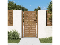 Vidaxl Portão De Jardim 100x175 Cm Aço Corten Design Quadrado