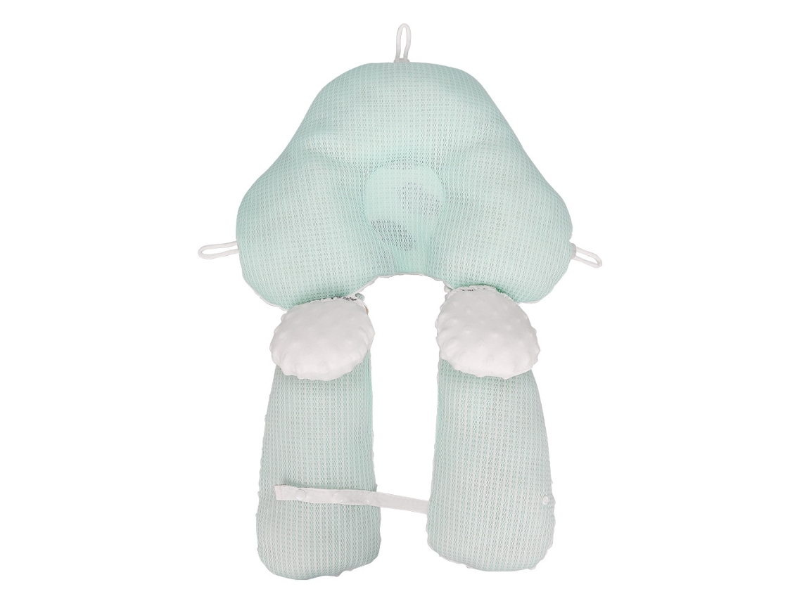 Almofada de Apoio para uma Cabeça Anti inclinada para Crianças de 0 a 3 Anos, Verde, Ergonômica, Uso Diário STELASPLEN