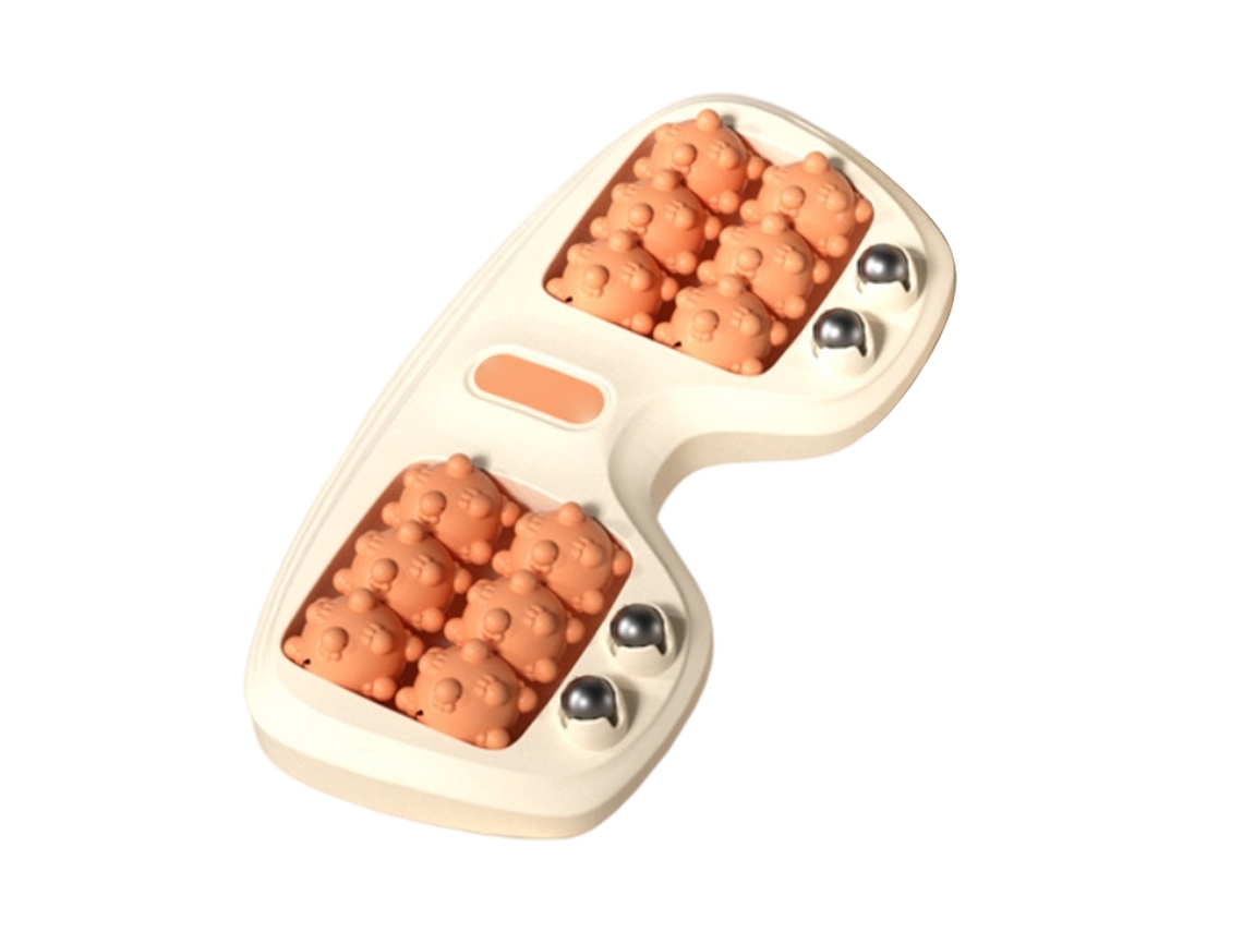 Massageador De Pé Com Rodas Para Alivio De Fasceite Plantar Relaxamento Acupressão Para Homens E Mulheres Laranja