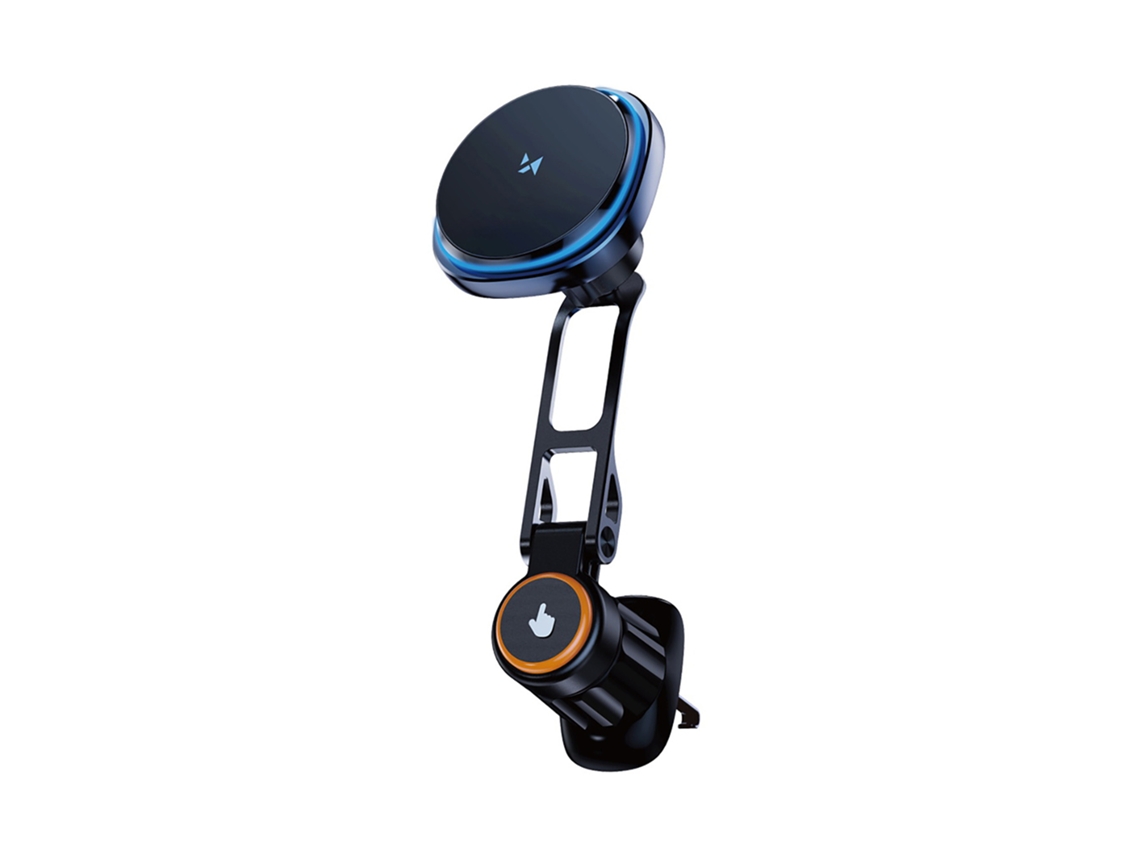 Suporte de carro com carregador induzido Qi Magsafe 15W preto WOZINSKY | WOZINSKY