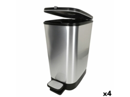 Caixote Do Lixo Curver Cinzento Plástico 25 L (4 Unidades)