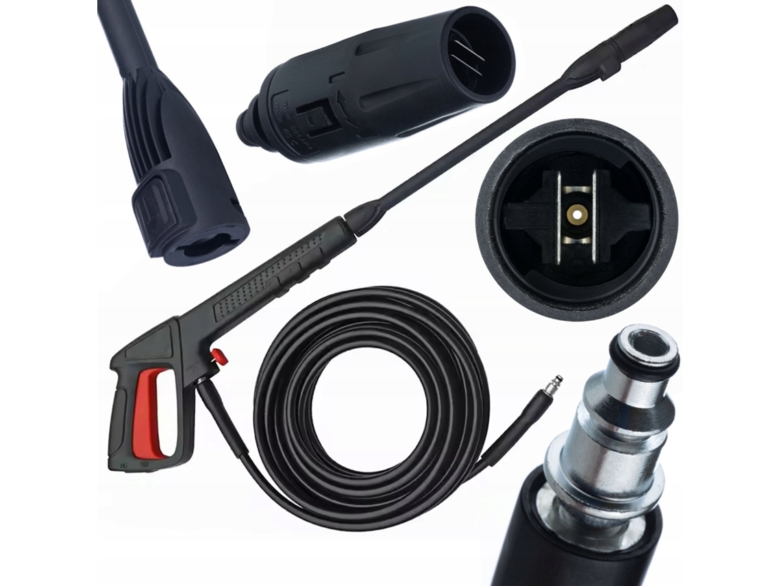 Pistola Com Bico Vario 8m – Compatível Com Bosch/ar/black&amp;decker/michelin | Mangueira 8m | Click Connect