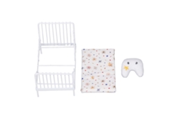 Mali cama Miniatura para Casinha de Bonecas Escala 1:12 Acessórios Móveis de Quarto Metal Branco