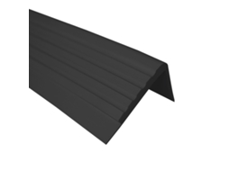 Perfil De Borda De Escada Quest Pvc 50x24 Mm, Antiderrapante, Preto, 150 Cm
