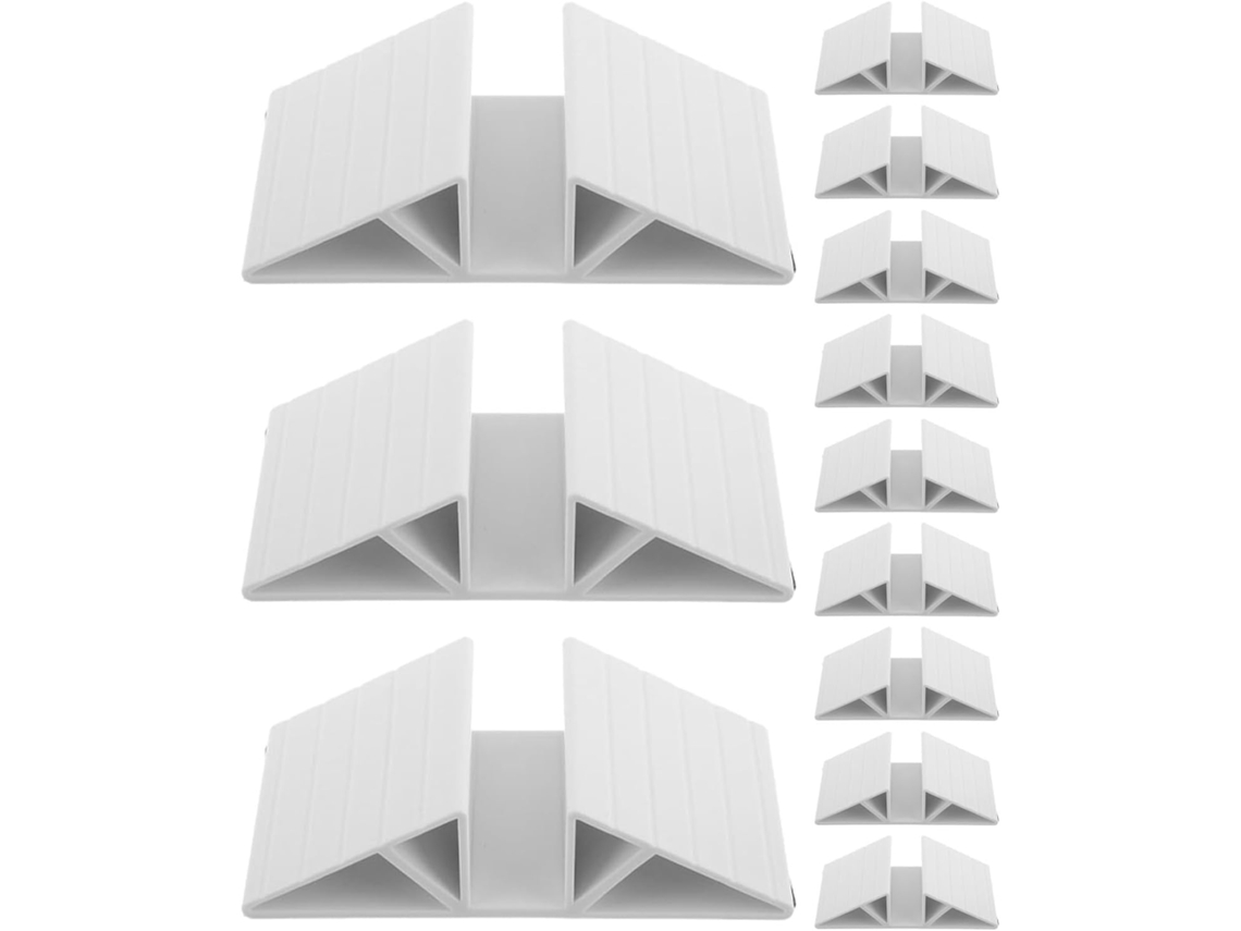 Beavorty Conjunto De 12 Pés Suporte Triangulares Em Abs Para Portão Estimação, Base De Reforço Para Painéis