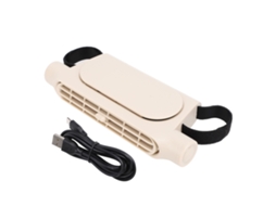 Ventilador Usb Sem Lâminas Carro Ajustável Velocidade Bege