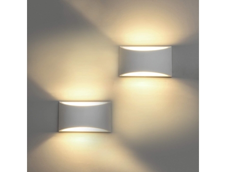 Led Modern White Wall Light 7w Warm White Up And Down Wall Light Suitable For Living Room, Bedroom 2pcs Beijiyi