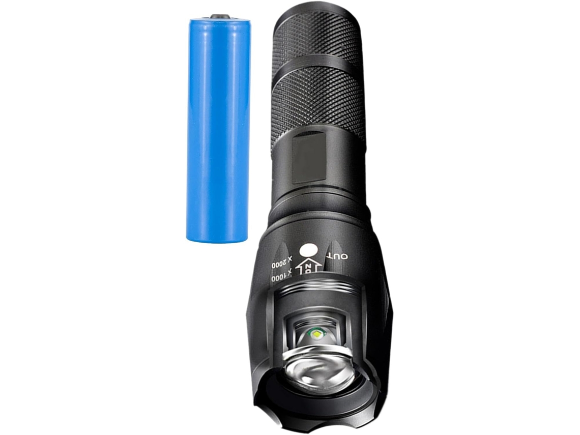 Lanterna Led Portátil Recarregável Via Usb | Portátil, À Prova D'água, Cinco Modos