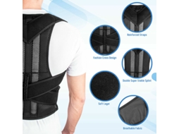 Xly005 Suporte Lombar Ajustável Confortável E Respirável Corretor Postural Para Ombros E Coluna Ideal Para Casa Escritório E Esportes