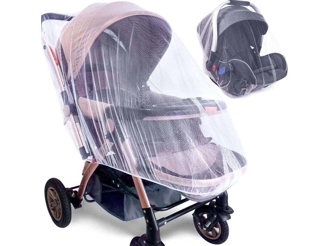 Mosquiteiro para Carrinho de Bebê, Conforto e Berço, 3 Peças, Branco AQUAFORGE