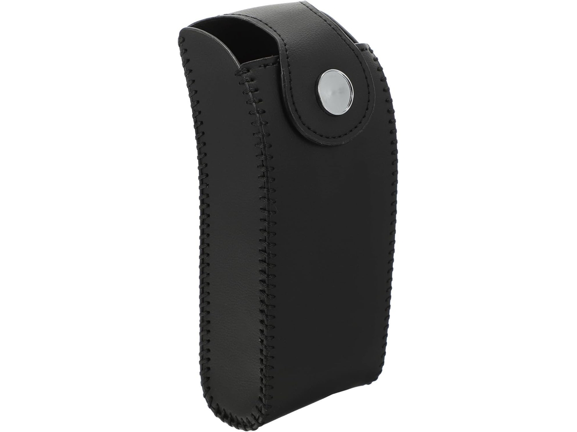 Organizador de óculos leve para carro em PU, prático, para quebra-sol, preto (1 peça).