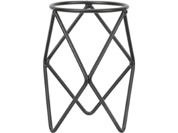 Suporte De Exibição Em Formato Esfera Cristal, Base Estável Em Ferro Preto, Design Redondo E Estilo Simples Para