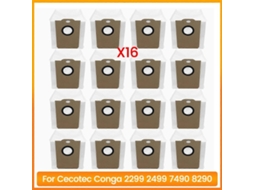 Pacote Com 16 Sacos Para Aspirador De Pó Cecotec Conga 2299 2499 7490 8290 Acessórios R Tuotuo