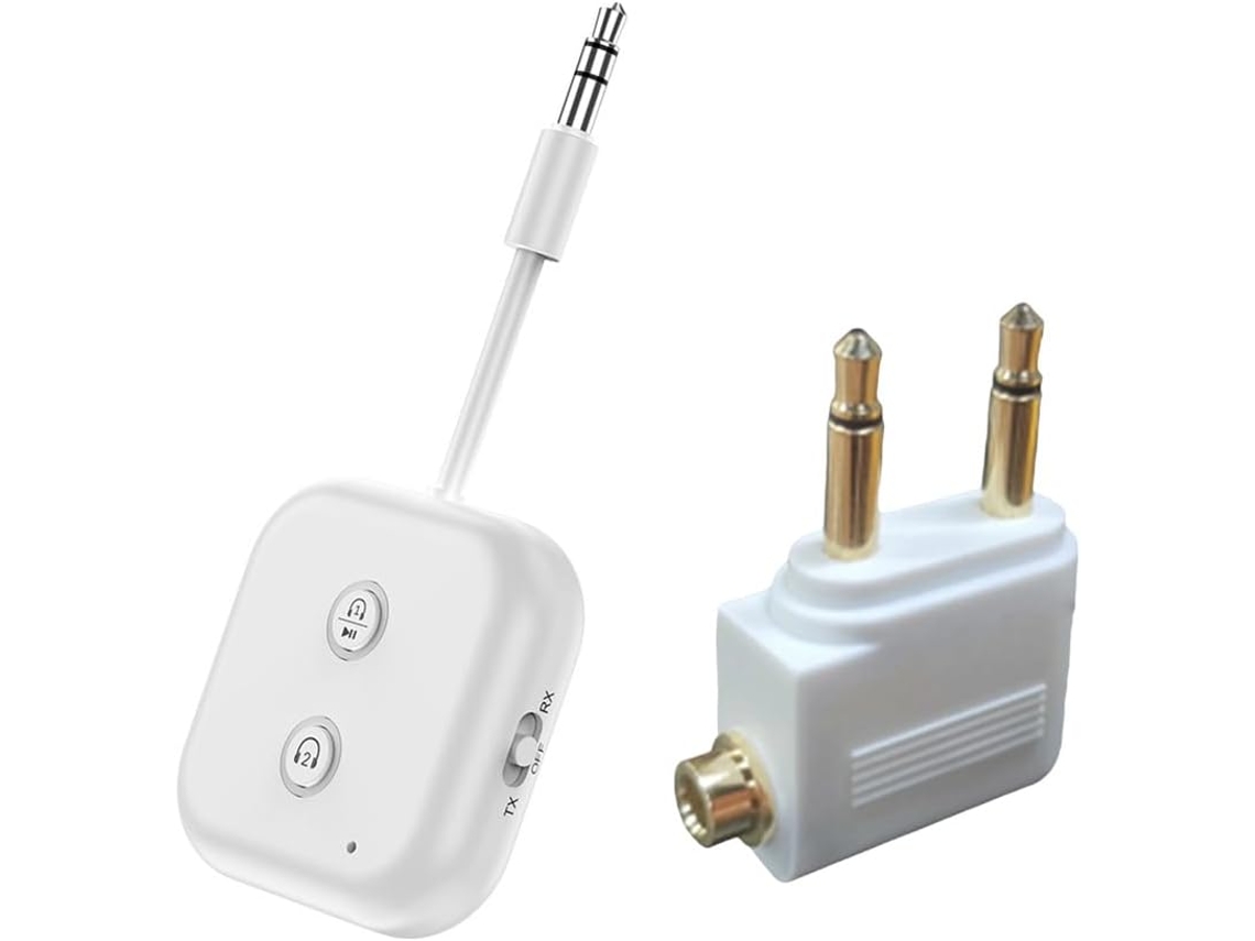 Transmissor E Receptor De Áudio Bluetooth 5.3 2 Em 1 Com Entrada Auxiliar