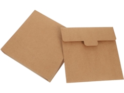 Lote de 20 envelopes quadrados em papel kraft marrom, grossos, x cm, para convites, cartões, chaveiros e embalagens.