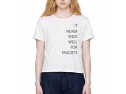 Rockinstone Nunca Acaba Bem Para Fascistas Camiseta Bobagem Estilo de Designer Exclusivo