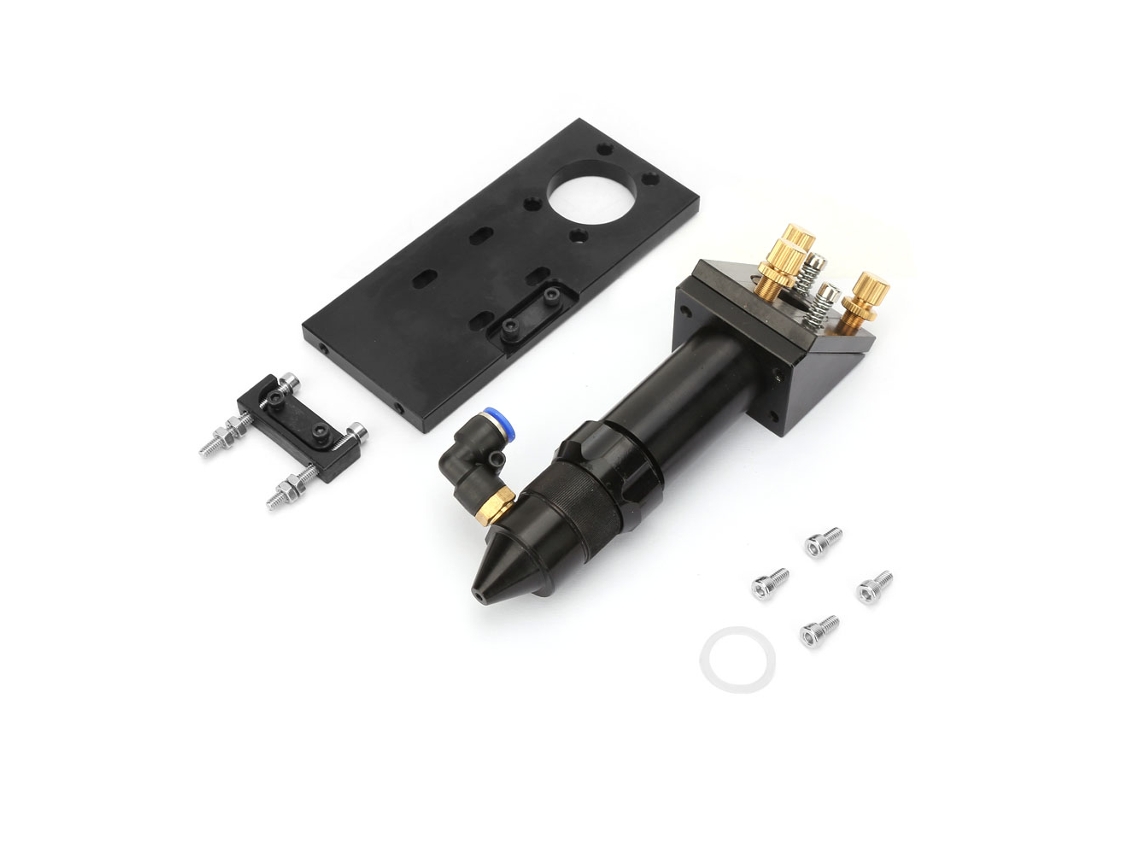 Lente De Foco Para Cabeça Laser Co2 Dia0mm Fl63.5/101.6mm Com Placa De Montagem Para Máquina De Gravura A Laser