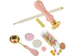 Conjunto De Lacre De Cera Com Carimbo Para Convites - Cera Colorida