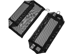 Necessaire Preta Transparente com 2 Compartimentos para Produtos de Higiene Pessoal.