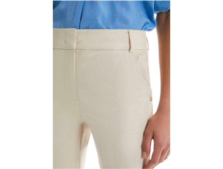 Calças De Mulher Penny Black Lungo Belbo Vaniglia Algodão Branco (42)