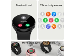Smartwatch YIZHOOD Te668 À Prova de Água para Android e Ios Prata