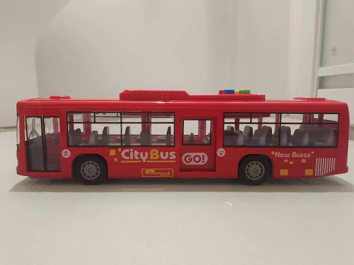 Modelo De Ônibus Com Luz E Som, Tamanho Grande, Pedagógico, Resistente
