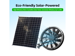 Ventilador Solar 20w Camping Ip65 3000 Rpm