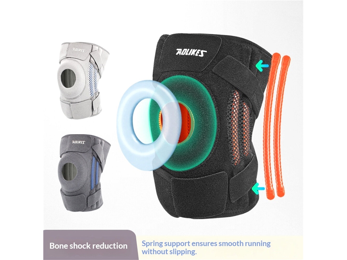 Cinza Escuroaolikes 1 Unidade Joelheira Elástica Antiderrapante Suporte Pressão Ajustável Silicone Esportes Corrida Ciclismo Caminhada
