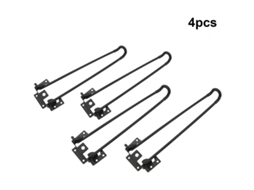 Pés Para Mesa E Móveis, 4 Peças, Em Metal, 51cm, Cor Preto, Dobráveis, Grampo De Cabelo, Resistentes, Para Mesas, Móveis