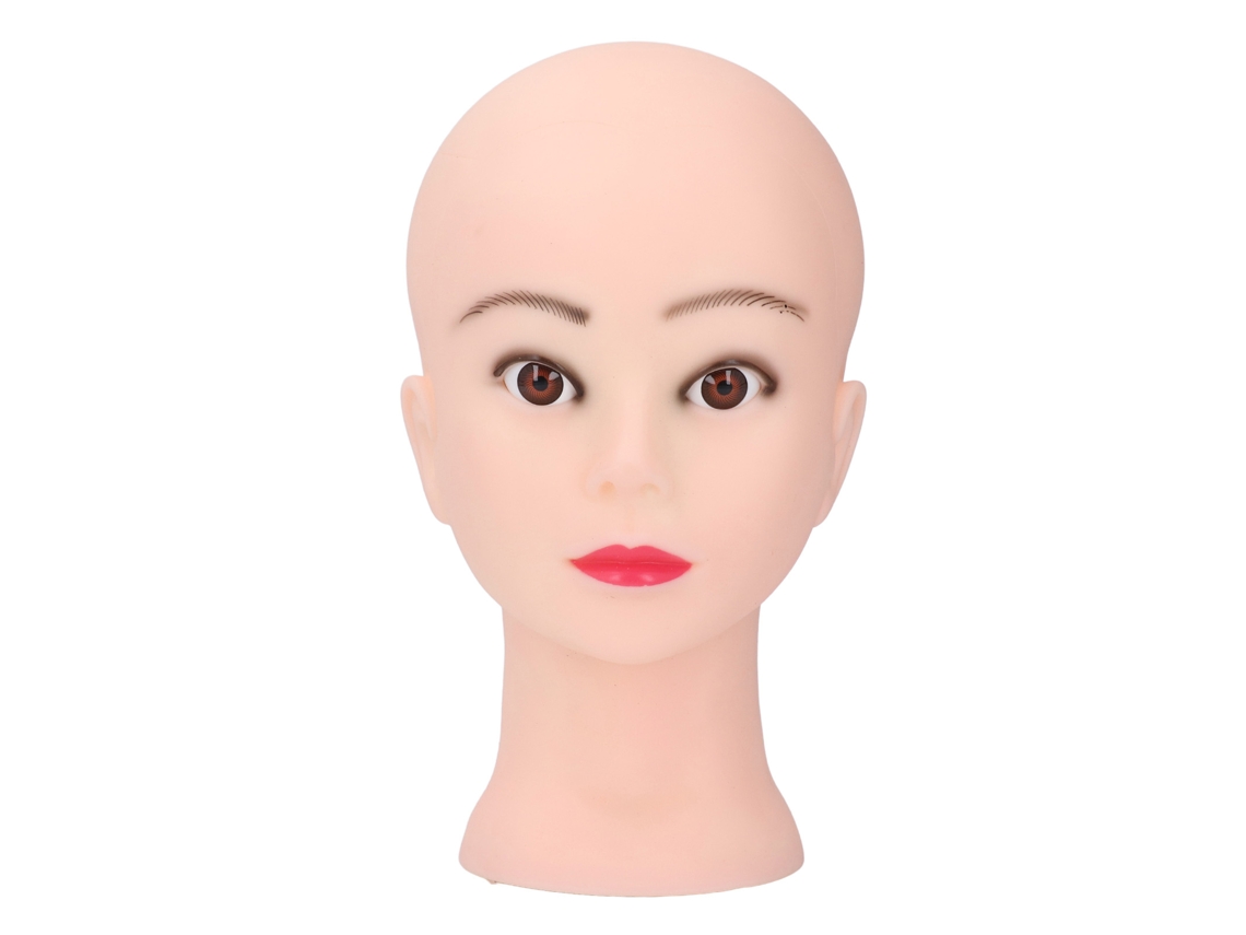 Cabeza De Maniquí Calva Con Ojos 3d Para Maquillaje Entrenamiento Peluquería Display Pelucas Sombreros Gafas
