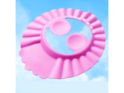 Gorro De Baño Para Bebés Y Niños, Impermeable Ajustable Con Protección De Oídos, Gorro Para Lavar El Cabello, Rosa