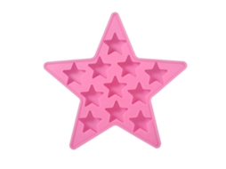 Forma de gelo de silicone em formato de estrela, ideal para congelar gelo, ideal para festas em clubes e bares, Slowmoose (rosa)