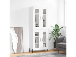 Armario alto 69,5x34x180 cm Derivados de madera Blanco