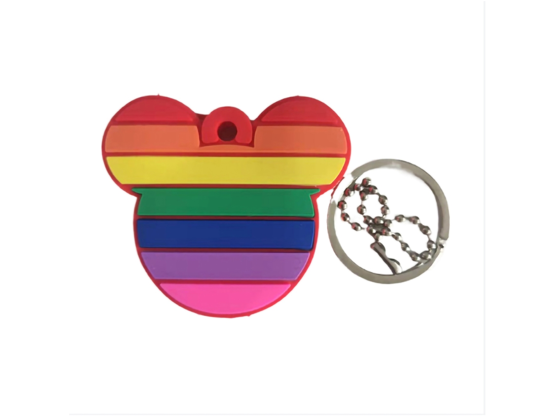 Chaveiro LAXISCREED Mickey Arco íris Borracha 3d