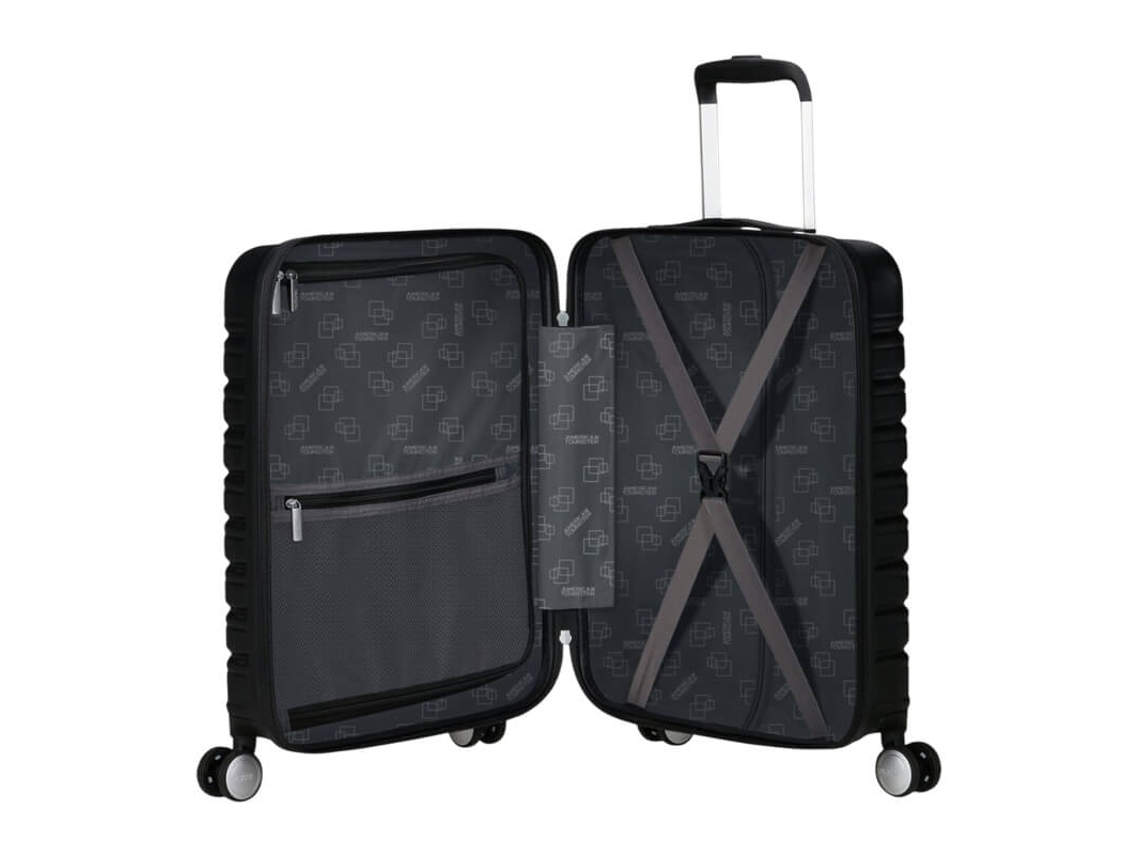 Mala De Cabine 55cm 4r Frontal Flashline Preta American Tourister