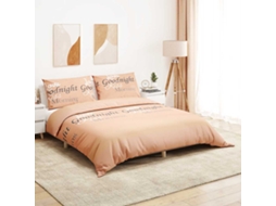 Vidaxl Conjunto De Capa De Edredão 260x220 Cm Algodão Rosa