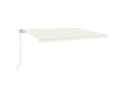 Toldo Retrátil Manual com Led 500x300 Cm Cor Creme MAISON EXCLUSIVE